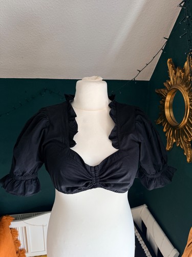 Damen trachtenbluse rüschen - trachtenbluse,