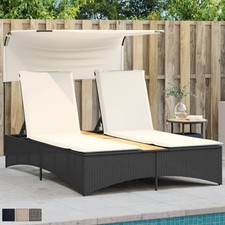 Doppel-Sonnenliege mit Dach