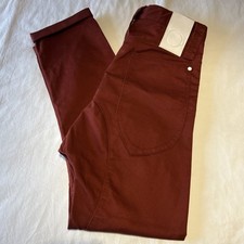 HUMOR Santiago Red Jeans 30 Waist, Regular Slim Fit, Drop Crotch, Button Fly