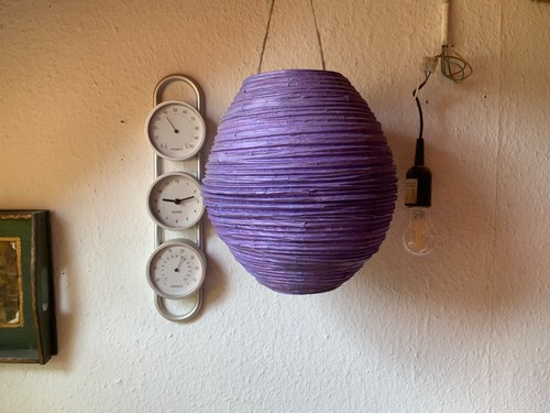 Lampenschirm papier lila - lampenschirm,