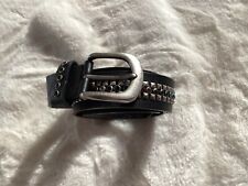 Damen Gürtel mit Nieten und bunte Strasssteine Länge 90 Cm Breit 3,5 Cm