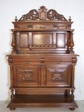 EF 1629 Antike Gründerzeit  Anrichte aus Frankreich Marmor 1890 Nussbaum