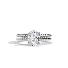 14K Weißgold Diamant Ring