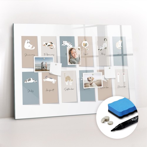 Glas wandtafel memoboard - glas-wandtafel,