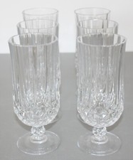 6 Biergläser - Biertulpen, Bleikristall mit Schliff H 18 cm