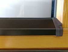 Flügelabdeckprofil für Holzfenster Aluprofil Bronze Wetterschenkel Wasserleiste