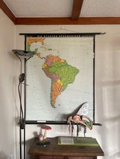 Vintage SÜDAMERIKA Schulkarte