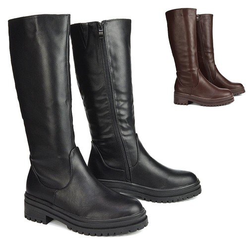 Damen bikerstiefel flach - damen-bikerstiefel,