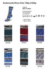 (66€/kg) 150gr Schachenmayr ( REGIA ) SHORE color Sockenwolle 6-fach/6-fädig