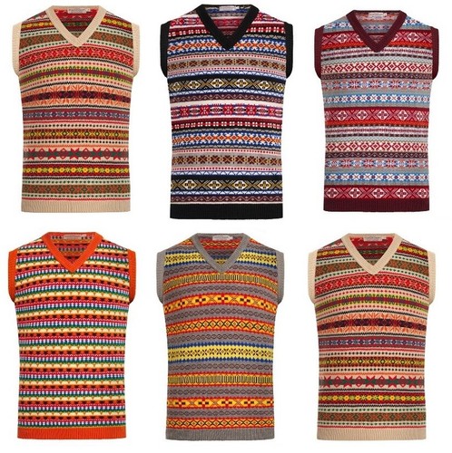 Herren vintage fairisle tank - herren,