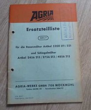 Agria Rasenmäher und Schlegelmäher Ersatzteilliste