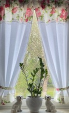 Landhaus Gardine Set 2St weiß