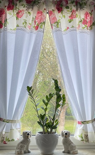 Landhaus gardine set 2st - gardine,