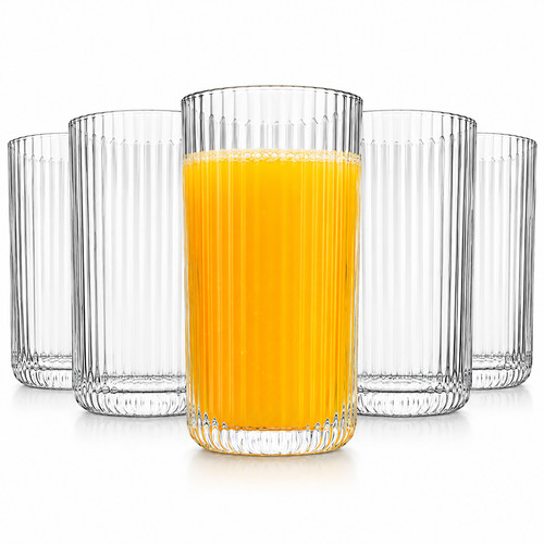 Longdrinkgläser mit relief - mit,