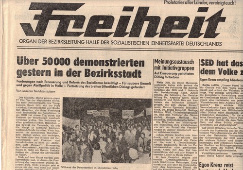 Ddr zeitung freiheit halle - freiheit,