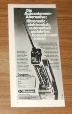 Seltene Werbung vintage HIRSCHMANN HITROMATIC Autoantenne 1977