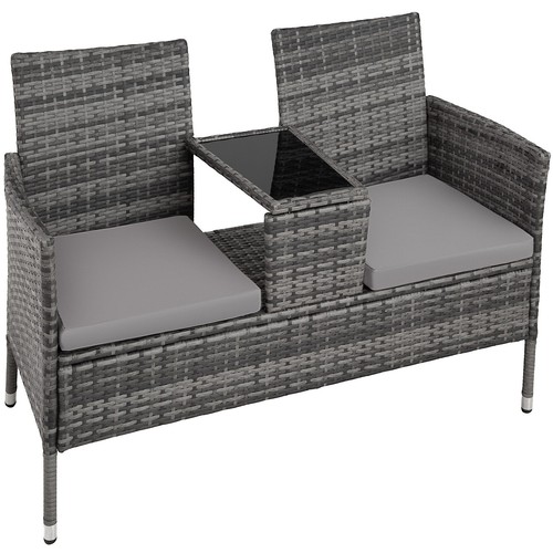 Rattan gartensitzbank mit - rattan,