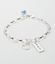 Armband Hochzeit Gravur WEDDING DAY 925 Silber Brautschmuck personalisierbar