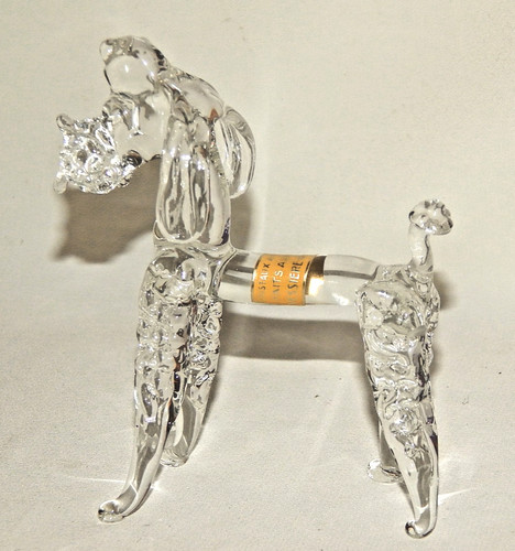 Pudel baccarat glas figur - pudel,