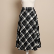 Wollrock kariert Langer Rock