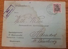 Karte Metternich Adendorf 1922 Infla Inflation Deutsches Reich (0624