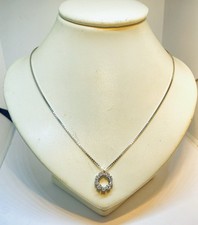 Kettenanhänger 18k Gold 750 Brillanten 0,54ct. Weissgold 585 Kette 14k 42cm Lang