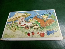 Künstler-AK Fritz Baumgarten - Sein Leibgericht - Zwerg mit Waldtieren - 1943