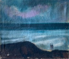 Ölbild Expressionist Paar am