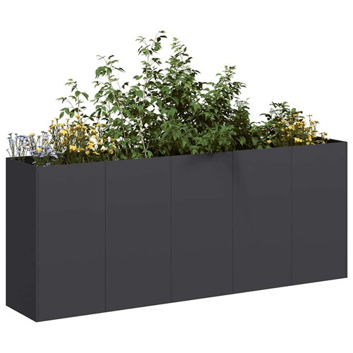 Pflanzkübel schwarz 200x40x80 - pflanzkübel,