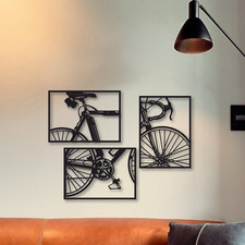 Wandbild aus Holz Rennrad