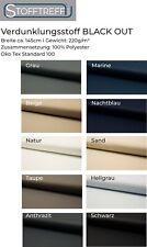 Verdunklungsstoff BLACK OUT - 50 cm- Schritte -lichtdicht -Vorhang -Sichtschutz