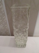 vintage viereckige Borkenglas