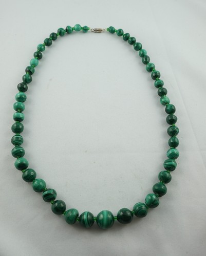 Malachit kette handarbeit - malachit,