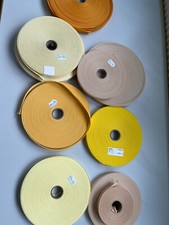 Restposten 10x Baumwollbänder "gelb", 20mm breit