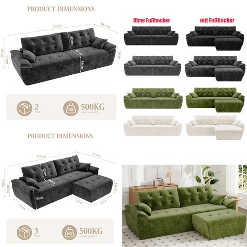 Eckcouch loungesofa couch mit - eckcouch,