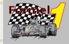 Fahne Flagge Formel 1 grau