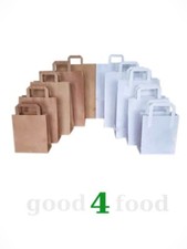 Papiertüten mit Flachhenkel - Papiertragetaschen Papiertaschen -  viele Größen !