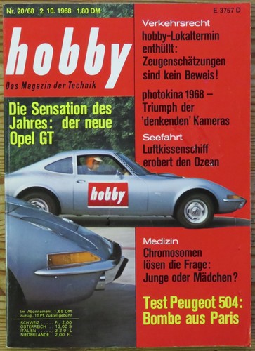 Hobby opel gt - hobby, 20/68
