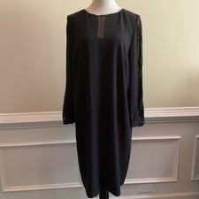 Basler Black Long Sleeve Shift
