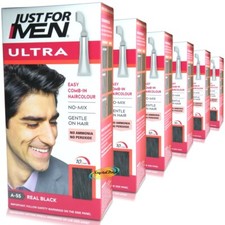6x Just For Men Ultra Easy Comb In Autostop A55 Echt Schwarz Haarfarbe Farbe