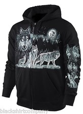 Hoodie Sweatshirt Kapuzenjacke Wolf Wolfsrudel Sweatjacke
