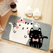 Kinder Mädchen Zimmer Fußmatte Bad Wohnmatte mit Katzen Katze Cat Anti Rutsch