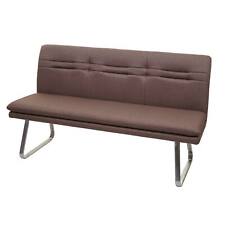B-Ware Sitzbank MCW-H70, Esszimmerbank, Stoff/Textil Edelstahl, braun 160cm