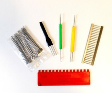 6er Set Hilfszubehör Pfaff Passap Hilfsnadeln Deckerkamm Musterschiene Decker101