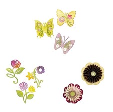 3 Stanzschablonen Blumen Schmetterling Garten Stanzen Set Sizzlits Medium Sizzix