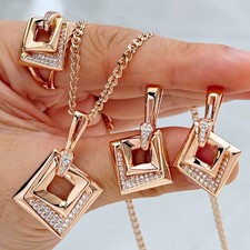 Zirkon Rose Gold Schmuckset