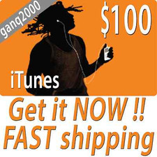 $100 APPLE US iTUNES CARD gift