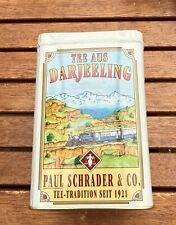 Teedose Darjeeling vier unterschiedliche Seiten Paul Schrader 1997 groß leer