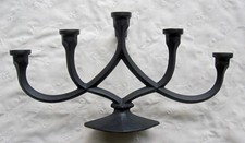 Kerzenleuchter Schmiedeeisen Brutalist 47cm breit 3,5 Kilo Vintage MCM 70er