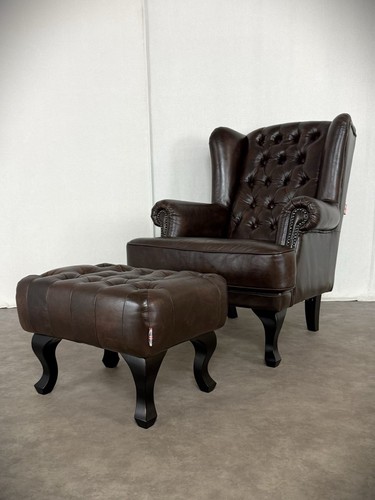 Chestertield ledersessel mit - chestertield,
